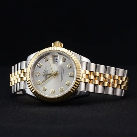 pre owned silver dial stainless steel ladies rolex|pre owned Rolex lady datejust.